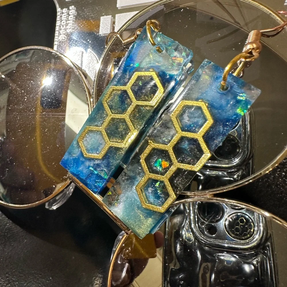 Buzzed Space Dangle Earrings